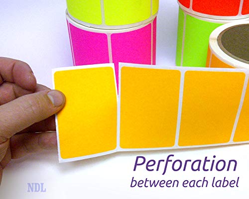 Rectangle Inventory Color Coding Labels - Orange - 3 x 2