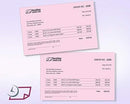 8-1/2 x 11" 20# Laser cut sheet, 1 Horizontal perf at 5-1/2" Pink