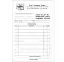 Credit Memo, 5-1/2 x 8-1/2