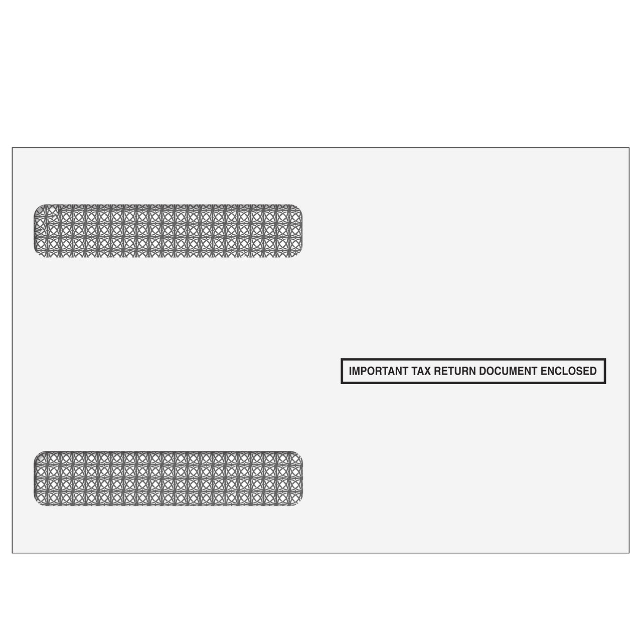 4up W-2  Double Window Envelopes, Horizontal, Self-Seal