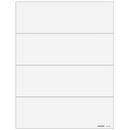 4-Up Blank W-2 Form - 3 Horizontal Perforations with Employee Instructions