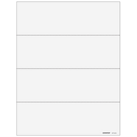 4-Up Blank W-2 Form - 3 Horizontal Perforations with Employee Instructions