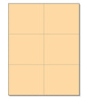 8-1/2 x 11" 100# Tag Laser Cards, 6 Up, 1 Horizontal & 2 Vertical Perforations, Buff