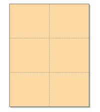 8-1/2 x11 Laser Cards 6 Up - Buff