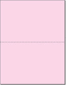 8-1/2 x 11" 20#, Pink, Perforated Paper, 1 Horizontal perf at 5-1/2"