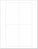 8-1/2 x 11  Laser Cards 4 Up  - White