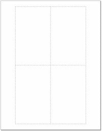 8-1/2 x 11  Laser Cards 4 Up  - White