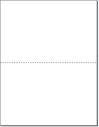 8-1/2 x 11" 20# Perforated Paper, 1 Horizontal Perforation at 5-1/2"