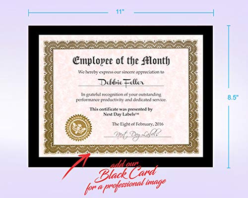 8-1/2 x 11" Letter, 67 Lb. Cover Card Stock, Black