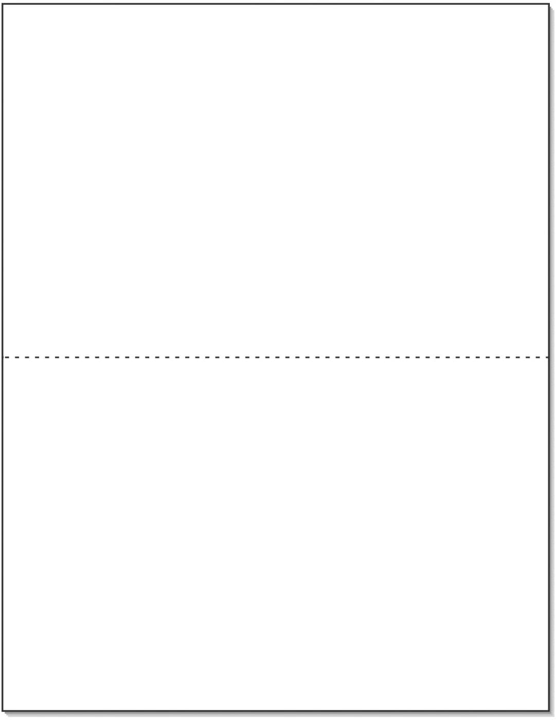 8-1/2 x 11" Laser Postcards, 8.5 x 5.5" White