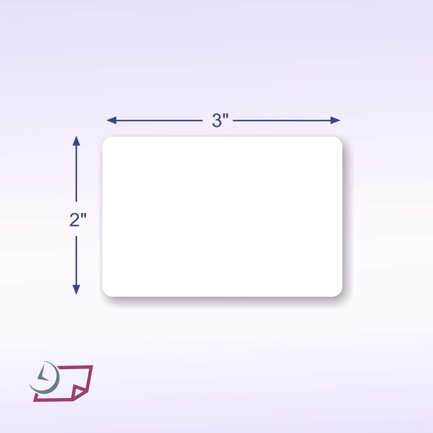 Rectangle Inventory Color Coding Labels - White - 3 x 2