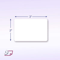 Rectangle Inventory Color Coding Labels - White - 3 x 2