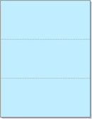 8-1/2 x 11 20# Blue Paper 2 Horizontal Perforations @ 3-2/3 & 7-1/3 from bottom