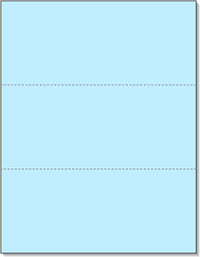 8-1/2 x 11 20# Blue Paper 2 Horizontal Perforations @ 3-2/3 & 7-1/3 from bottom