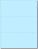 8-1/2 x 11 20# Blue Paper 2 Horizontal Perforations @ 3-2/3 & 7-1/3 from bottom