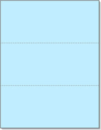 8-1/2 x 11 20# Blue Paper 2 Horizontal Perforations @ 3-2/3 & 7-1/3 from bottom