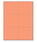 8-1/2 x11 Laser Cards 6 Up - Salmon