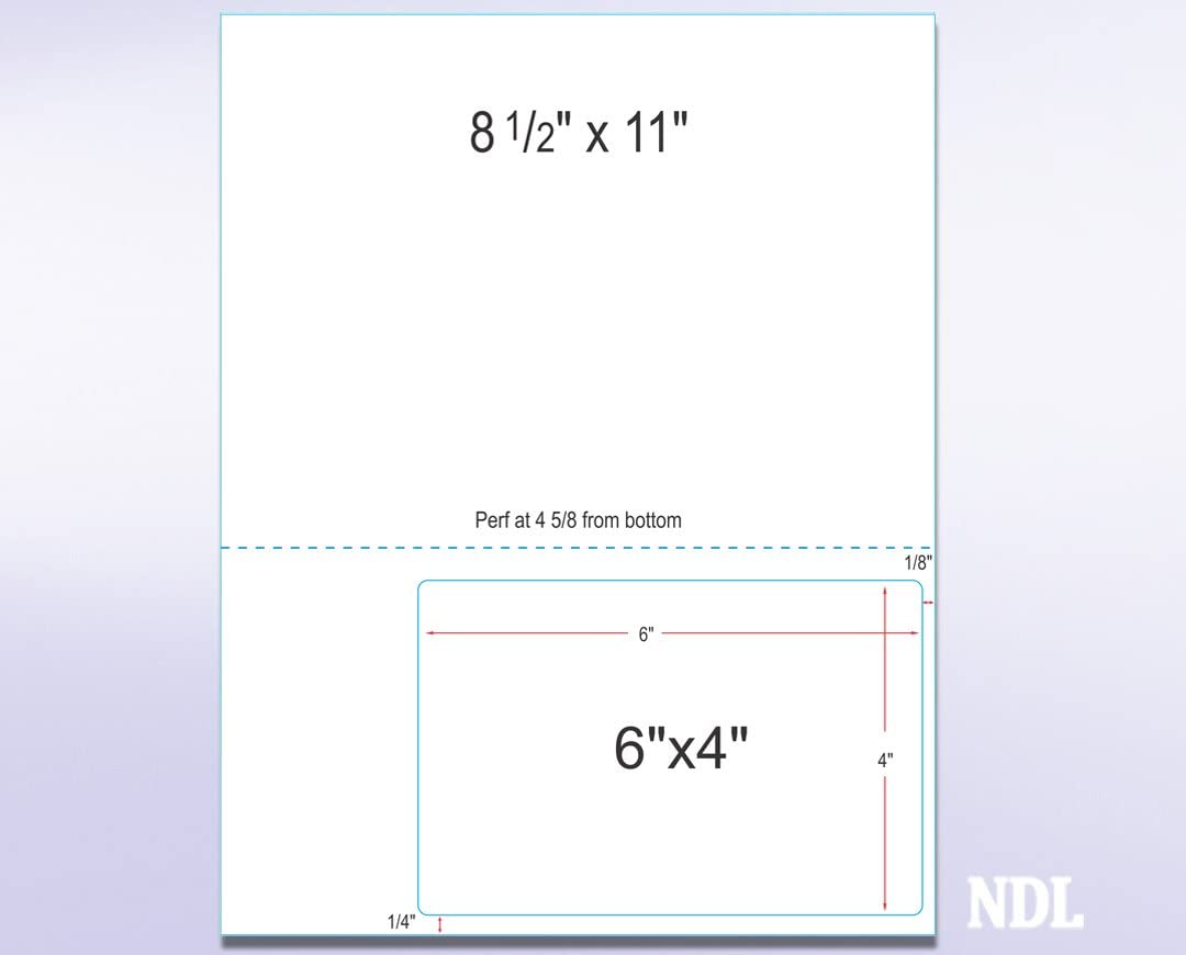 Integrated Label Form 1 Label 6 x 4