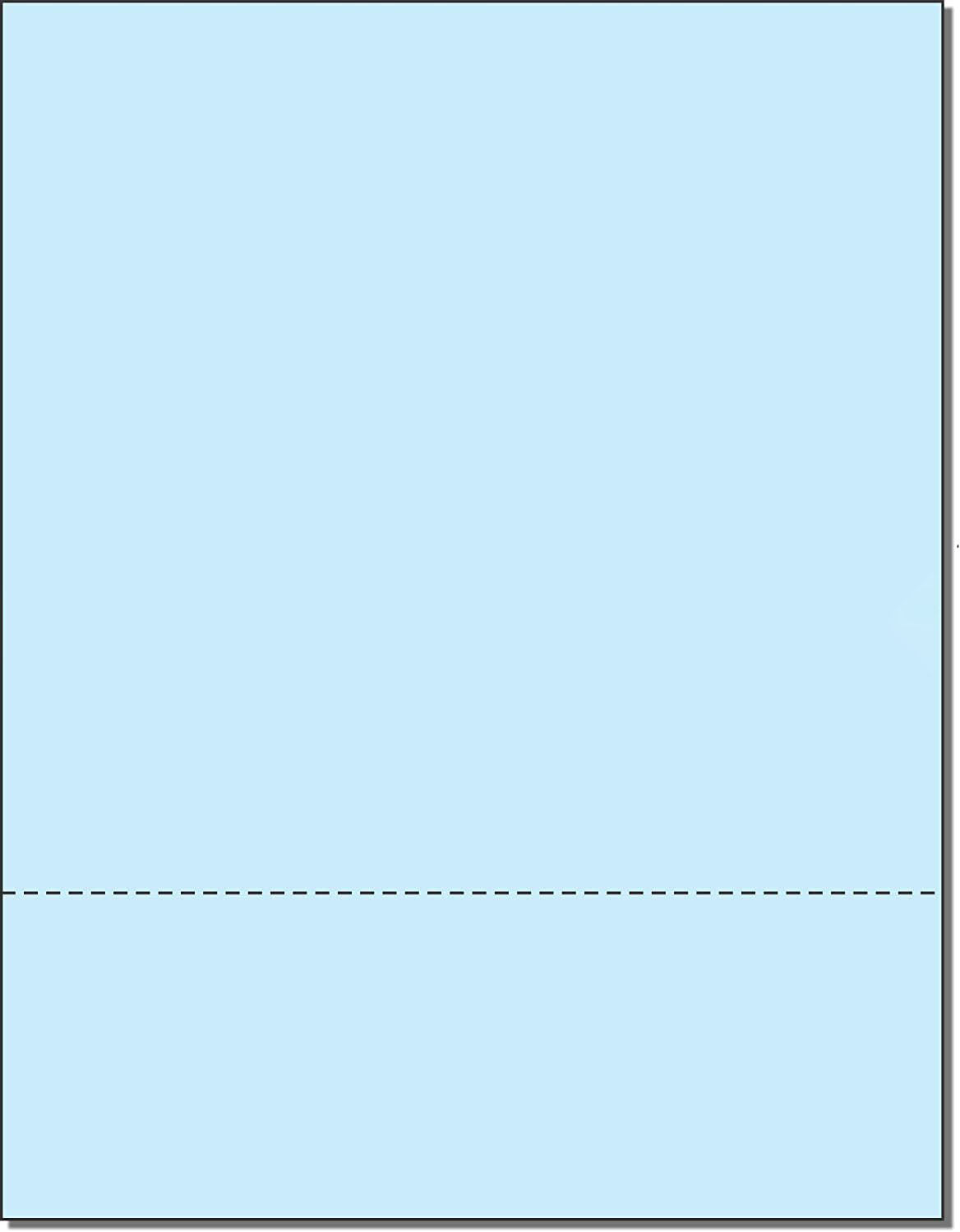 8-1/2 x 11" Blue 20# Paper 1 Horizontal Perforation 3"