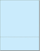 8-1/2 x 11" Blue 20# Paper 1 Horizontal Perforation 3"