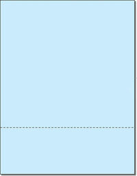 8-1/2 x 11" Blue 20# Paper 1 Horizontal Perforation 3"