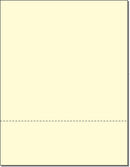 8-1/2 x 11" Canary 20# Paper 1 Horizontal Perforation 3" from bottom