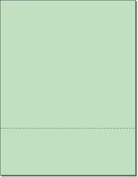 8-1/2 x 11 Green 20# Paper 1 Horizontal Perforation @ 3" from bottom