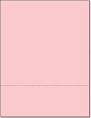 8-1/2 x 11 Pink 20# Paper 1 Horizontal Perforation @ 3" from bottom