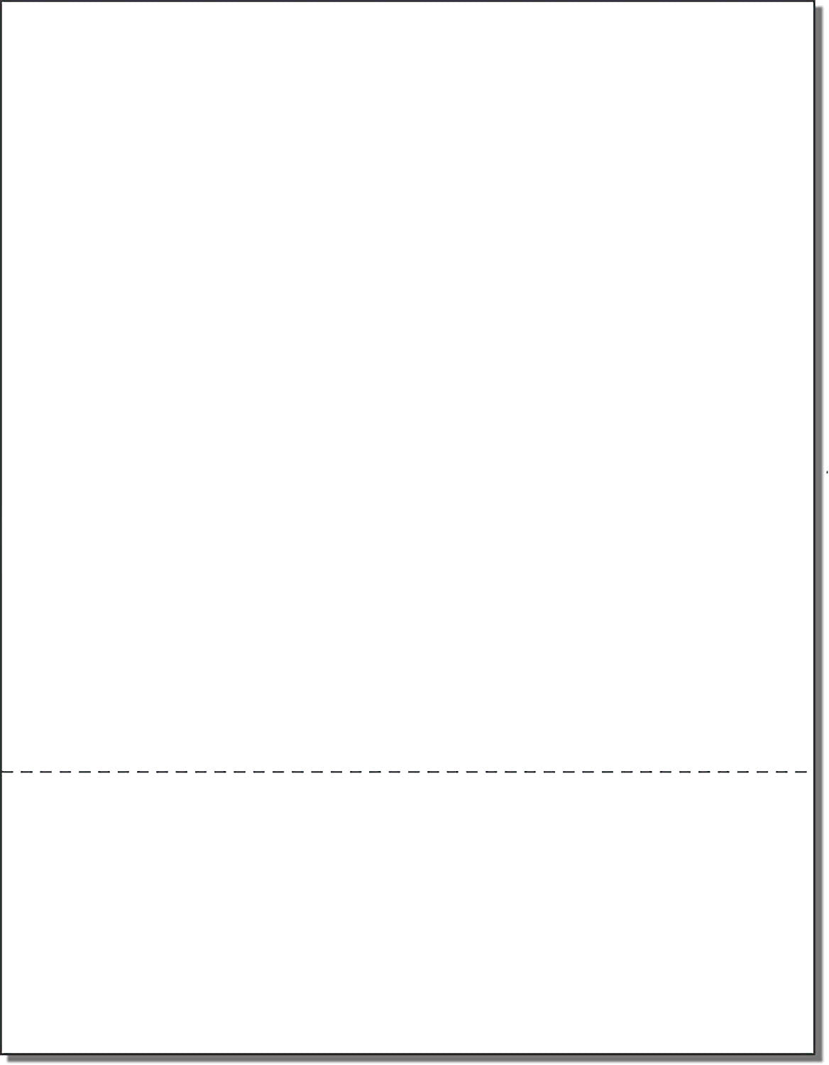 8-1/2 x 11" 20# Perforated Paper, 1 Horz. perf @ 3" from bottom