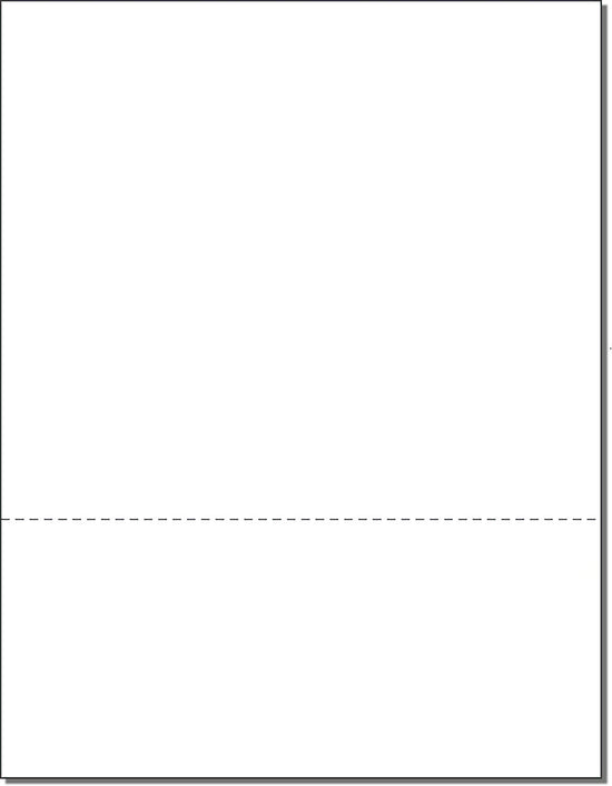 8-1/2 x 11" 24# Perforated Paper, 1 perf @ 3-2/3" from bottom