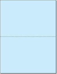 8-1/2 x 11" 20#, Blue,  Perforated Paper, 1 Horizontal perf at 5-1/2"