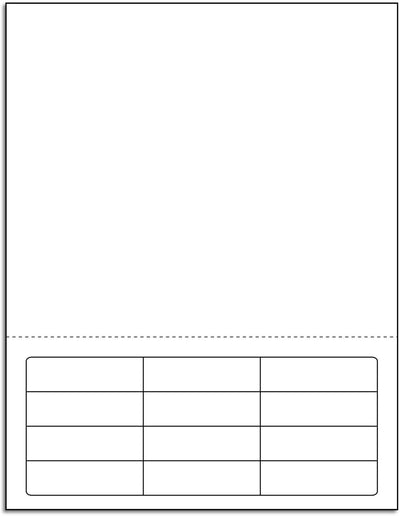 Integrated Label Form 12 Labels 2.5 x 3/4