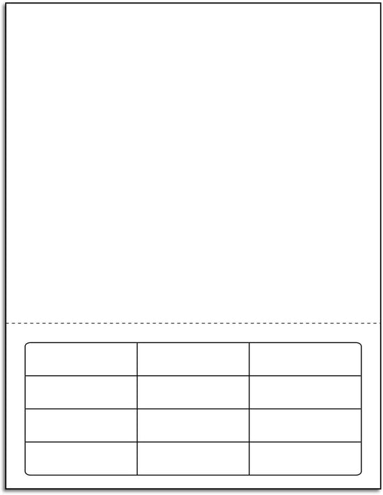 Integrated Label Form 12 Labels 2.5 x 3/4