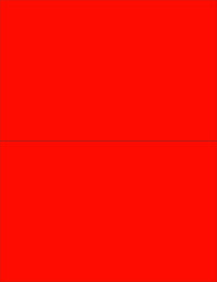 8-1/2" x 11" Fluorescent Red 2 Labels per Sheet 8-1/2" x 5-1/2"
