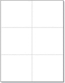 8-1/2 x11 Laser Cards 6 Up - White