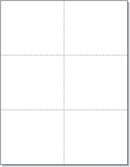 8-1/2 x 11" 24# Laser cut sheet,  2 Horizontal Perfs at 3-2/3" & 7-1/3" and 1 Vertical Perf at Center, White