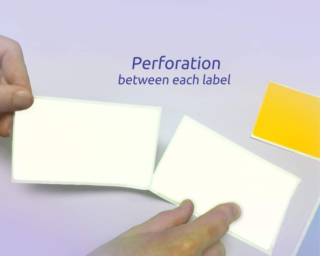 Rectangle Inventory Color Coding Labels - White - 3 x 5