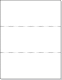 8-1/2 x 11" 20# Perforated Paper,  2 Horizontal perf  at 3-2/3 & 7-1/3