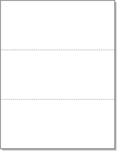 8-1/2 x 11" 24# Perforated Paper,  2 Horizontal perf  at 3-2/3 & 7-1/3