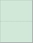 8-1/2 x 11" 20#, Green,  Perforated Paper, 1 Horizontal perf at 5-1/2"