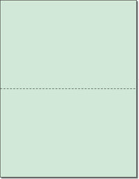 8-1/2 x 11" 20#, Green,  Perforated Paper, 1 Horizontal perf at 5-1/2"
