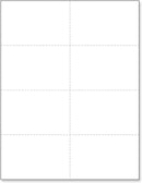 8-1/2 x 11  Laser Cards 8 Up - White