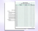 8-1/2 x 11" Patient Sign In Form, 2-Part NCR Carbonless, Green