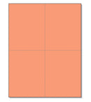 8-1/2 x11  Laser Cards  4 Up - Salmon