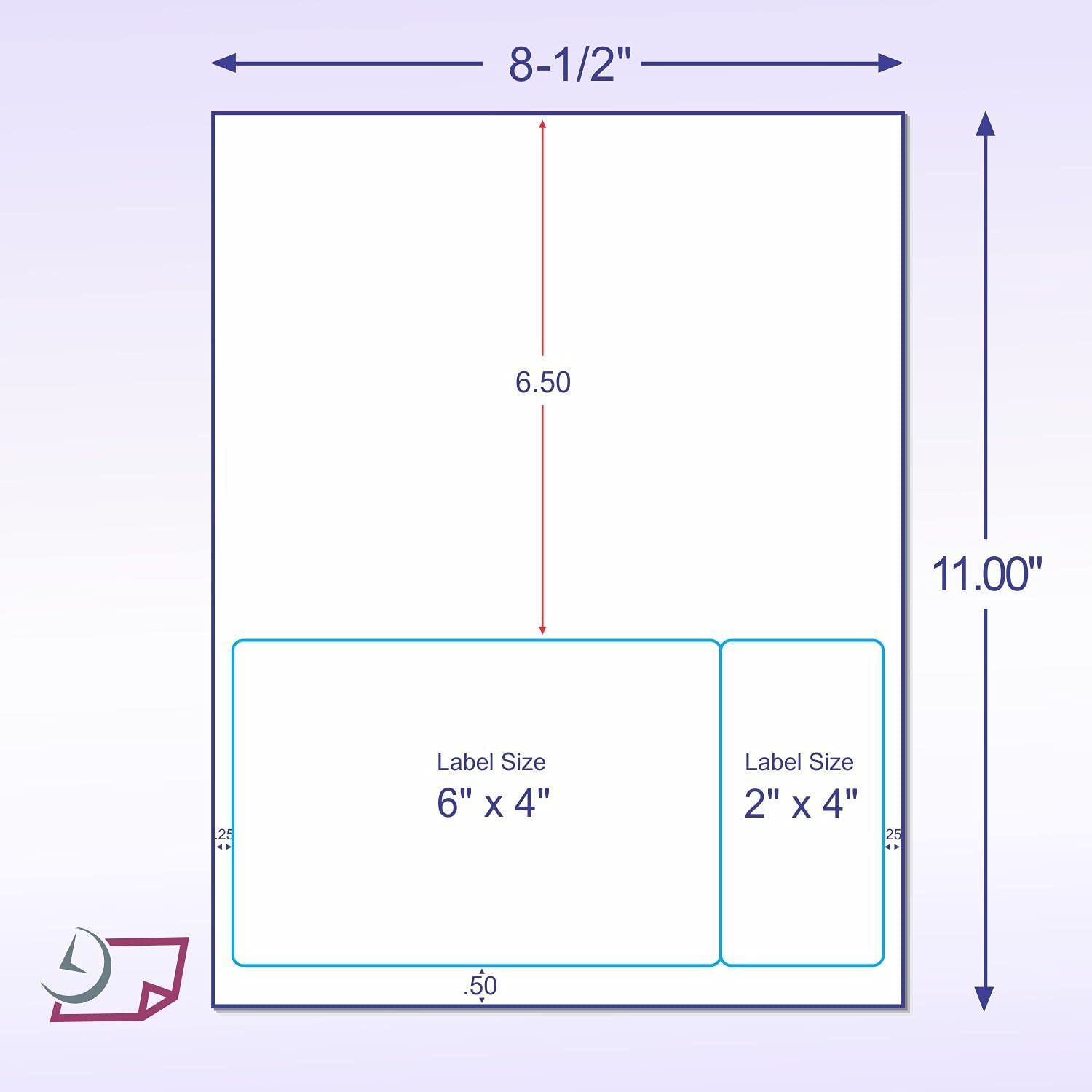 Integrated Label Form 2 Labels  6x4 & 2x4 Bottom