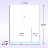 Integrated Label Form 2 Labels  6x4 & 2x4 Bottom