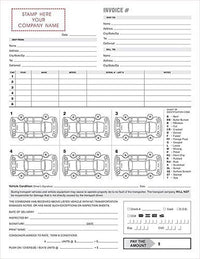 3 Part Vehicle Auto Transport Bill of Lading and Invoice Form