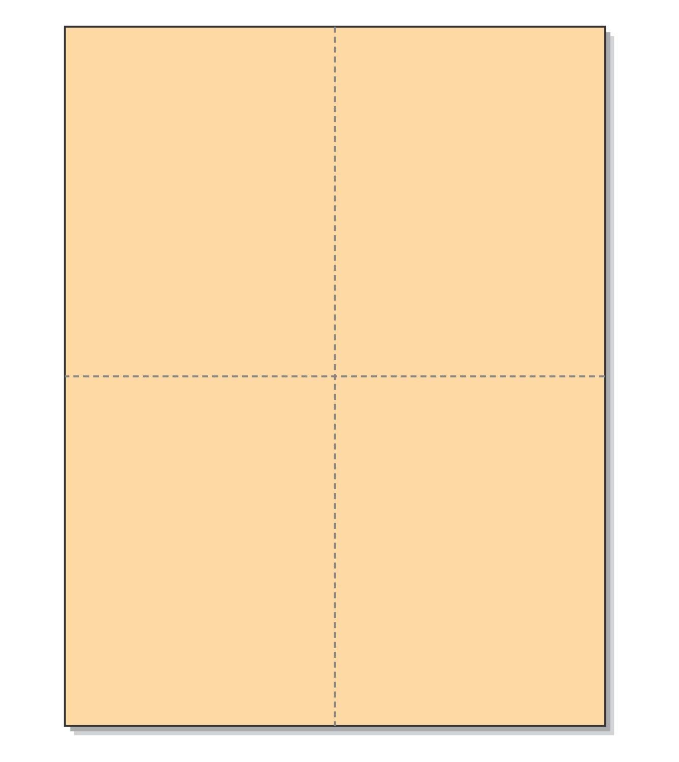 8-1/2 x11  Laser Cards  4 Up - Buff