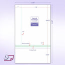 8-1/2” x 14” Blank Letter Size Form-N-Envelope, Detached w/ Tear off strip