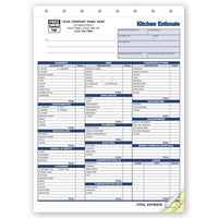 Kitchen  Estimates, 8 1/2 X 11"